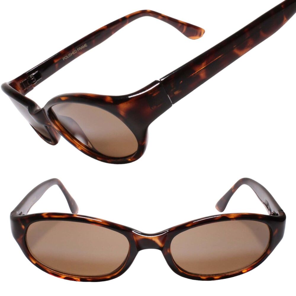 Early Y2K Pop Culture Vibe Genuine Vintage Tortoise & Brown Lens Oval Sunglasses